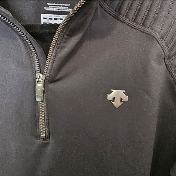 Descente Black 1/4 Zip Pullover Mens XL - Picture 2 of 5